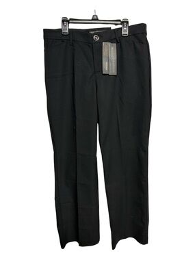 Kohl's Women’s Black Regular Fit Trouser Mid Rise Flex Motion Pants